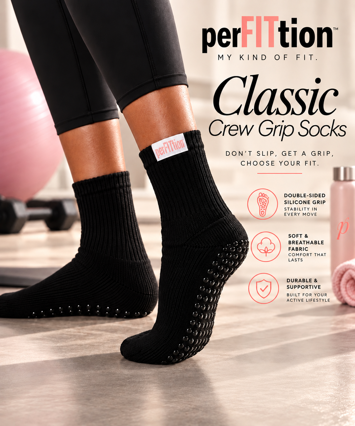 Classic Crew Grip Socks