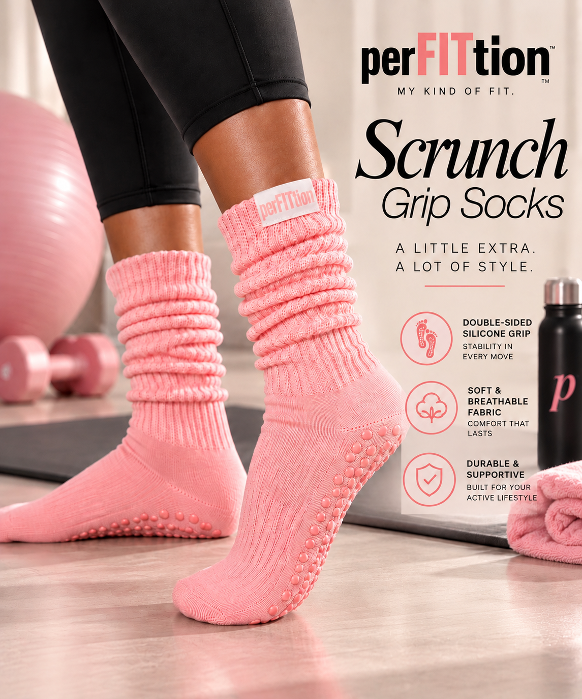 Scrunch Grip Socks