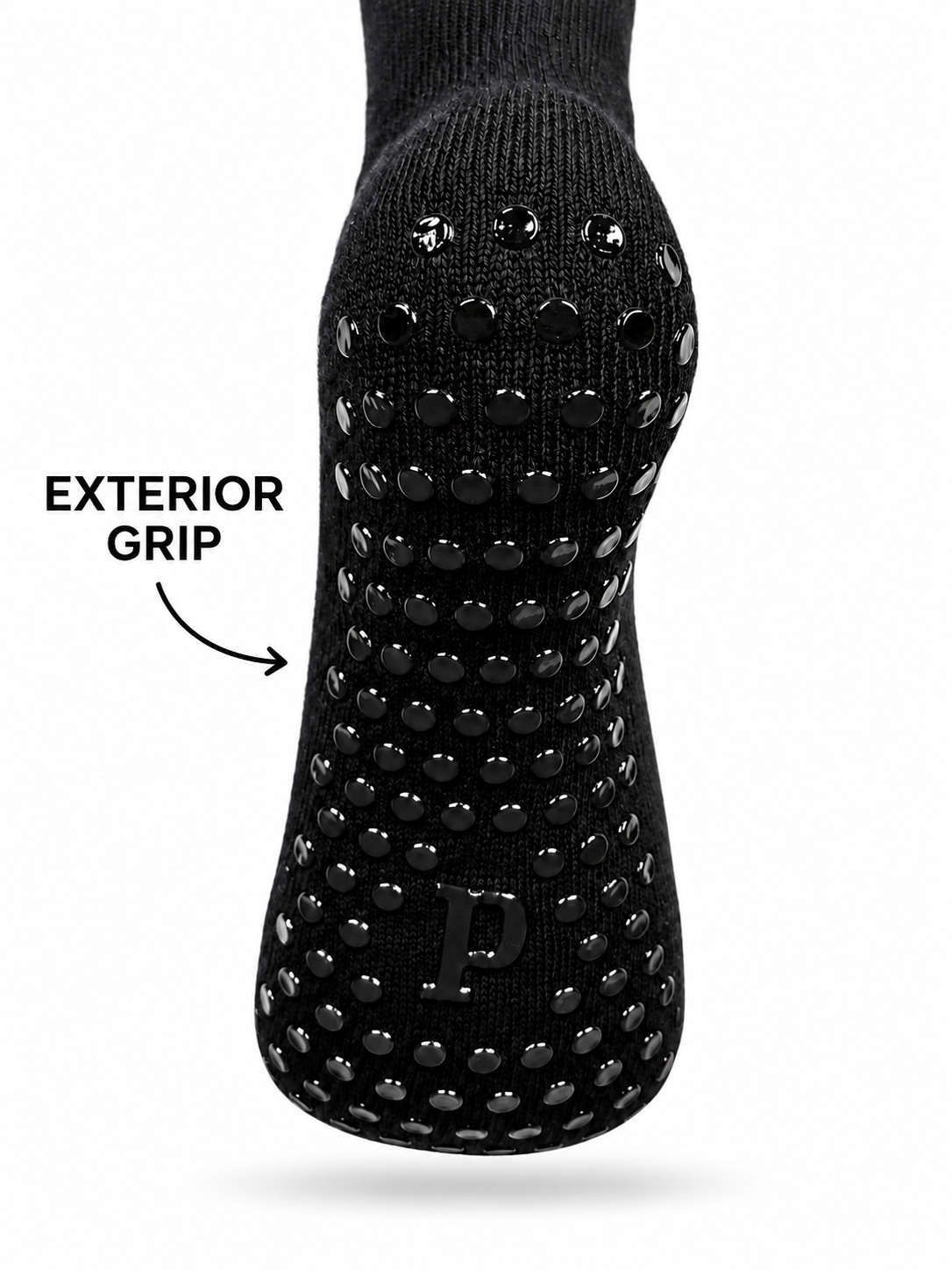 Classic Crew Grip Socks- Black Beauty