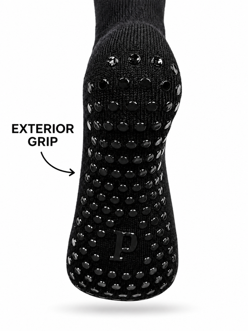Classic Crew Grip Socks- Black Beauty
